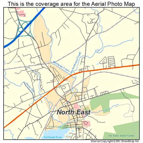 Aerial Photography Map of North East, MD Maryland