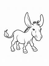 Cartoon Donkey coloring Page sketch template