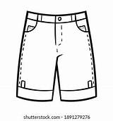 Coloring Book Children Mens Shorts Stock Vector Royalty Free 1891279276 sketch template