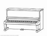 Fortepian Kolorowanka Vleugel Instrumenty Colorat Muzyczne Klavier  sketch template