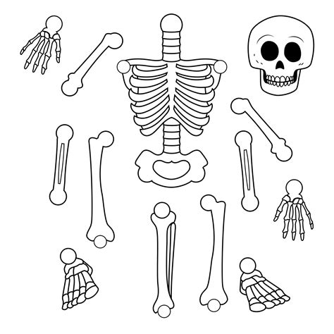 Skeleton Costume Template Printable