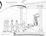 Peter And Cornelius Bible Coloring Page Pin On  Cooper sketch template