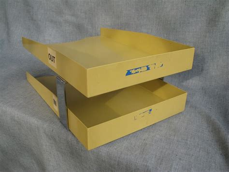 Vintage Metal Industrial Office Desk Organizer Dual Tray Paper - Etsy
