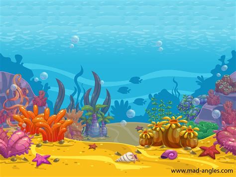 Cartoon seamless underwater background. Ocean bottom nature. | Underwater background, Animation ...