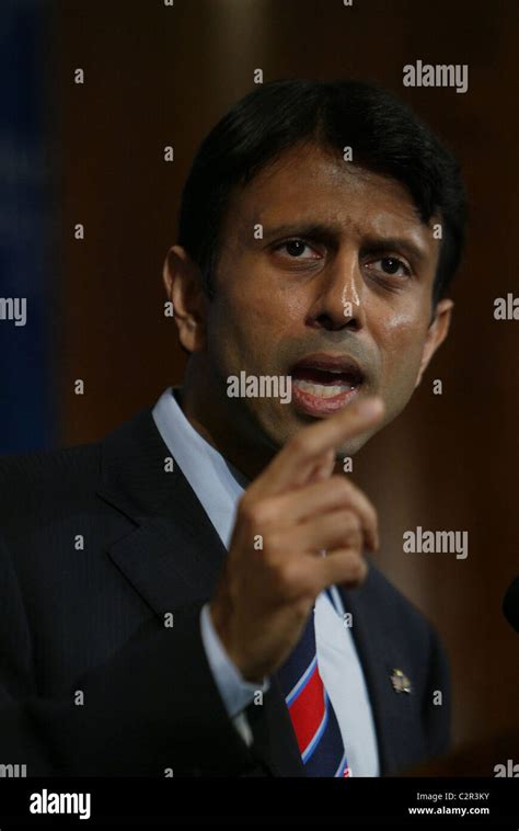 Bobby Jindal The Governor of Louisiana addressing the media. Jindal is ...