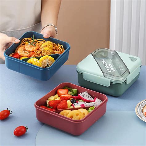 Dual Tone Lunch Box With Cutlery Set | Tiffin Box | Pack A Hot Meal | Wheat Straw Products – The ...