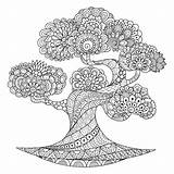 Premium Vector  Tree zentangle Style coloring Page sketch template