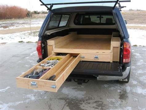 14 Sliding Truck Drawer System | WoodworkerZ.com | Truck bed camping ...