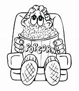 Popcorn Kernel Coloring Page Sketch sketch template