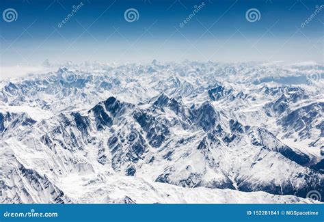 Aerial View of Karakoram or Karakorum Mountains Stock Image - Image of glacier, borders: 152281841