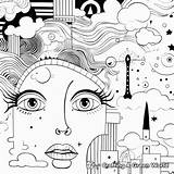 Digital Art Coloring Pages  Free & Printable sketch template