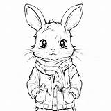 Download Winter Bunny Coloring Page Pages Online  Creative sketch template