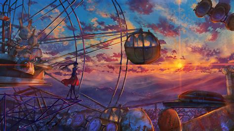 1920x1080 Anime Ferris Wheel Painting Laptop Full HD 1080P HD 4k Wallpapers, Images, Backgrounds ...