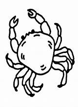 Crab Coloring King Pages Crabs Printable Crustacean Color Drawing Kids  sketch template