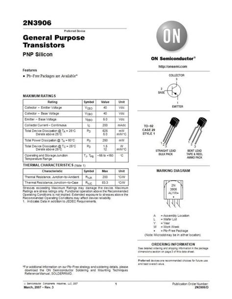 2n3906 Datasheet | amulette