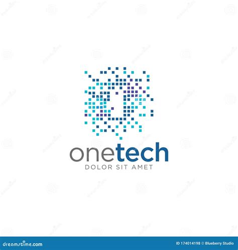 Onet Digital Logo . One Tech Logo Design . Design One Tech Shape ...