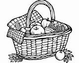Picnic Basket Coloring Pages Choose Board Colouring Sketch Page sketch template