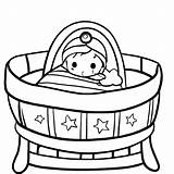 Crib Clipart Black And White sketch template