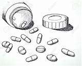 Medicine Clipart Drugs Coloring Pages Bottle Pill Medicines Drawing  sketch template
