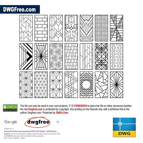 FREE Patterns of art deco 2D CAD in DWG file save