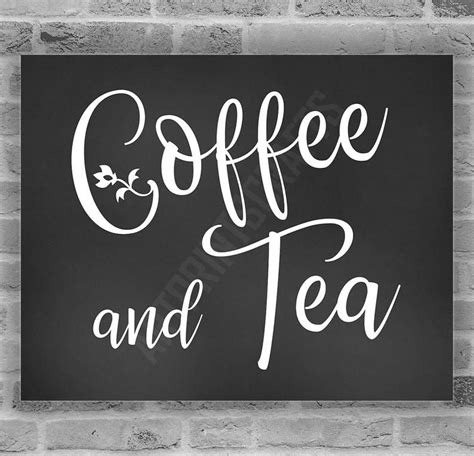 Coffee Sign Coffee and Tea Sign Wedding Printable Sign - Etsy | Coffee ...