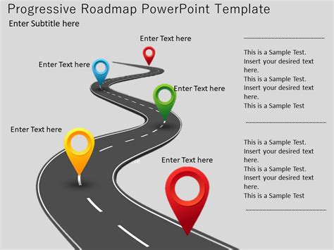 Progressive Roadmap PowerPoint Template Slide - Slidevilla