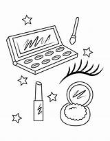 Makeup Coloring Page sketch template