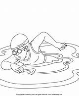 Swimming Coloring Sheet  Turtle Diary sketch template