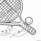 Tennis Racket And Ball Coloring Page 9481 7630 sketch template