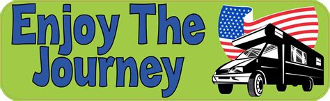 10in x 3in Enjoy The Journey Bumper Sticker Vinyl Car Decal Truck Stickers