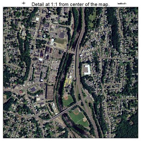 Aerial Photography Map of Naugatuck, CT Connecticut