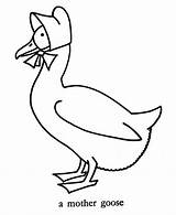 Mother Goose Coloring Pages  Free Printable For Kids sketch template