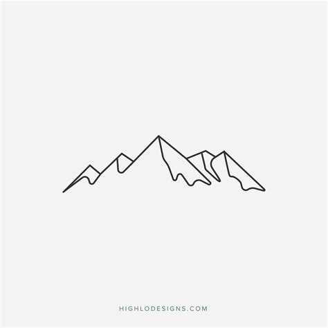 Mountain illustration. Designed by Highlo Designs. Created these minimalist mountains awhile ago ...