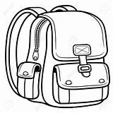 School Backpack Coloring Page Sketch sketch template