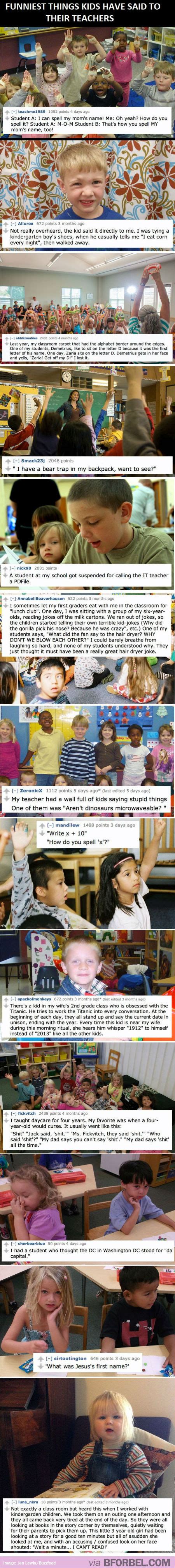 13 Hilarious Things Kids Said To Their Teachers… | Things kids say, Hilarious, Funny pictures