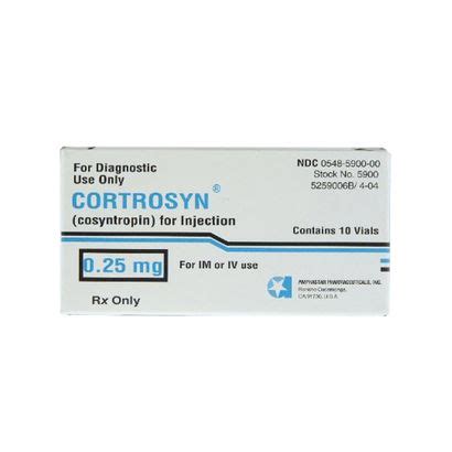 Cortrosyn Cosyntropin for Injection 0.25mg, 1mL | On Sale | EntirelyPets Rx