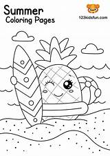 Summer Coloring Worksheets For Kids Pages sketch template