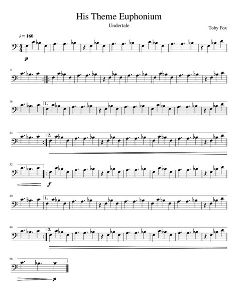 His Theme Euphonium Sheet music for Euphonium (Solo) | Musescore.com