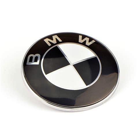 82MM BMW BLACK & WHITE EMBLEM HOOD BADGE 2 PINS – 6 Side Auto