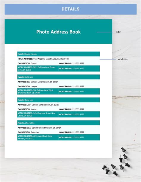 Photo Address Book Template in Word, Google Docs - Download | Template.net