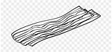 Bacon Strips Meat Food Crispy Fried  Coloring Free sketch template