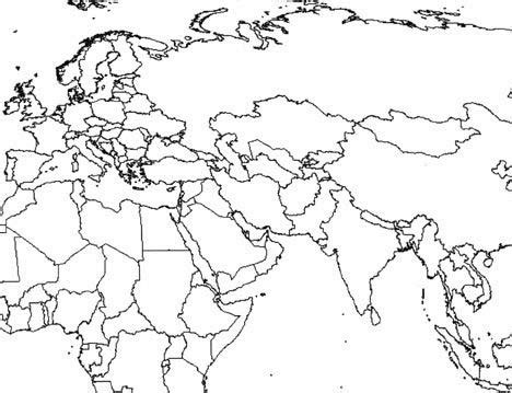 Europe And Africa Blank Map