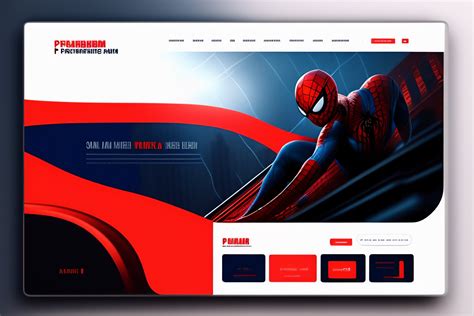 Lexica - Beautiful landing page for a spiderman website, dark theme ...