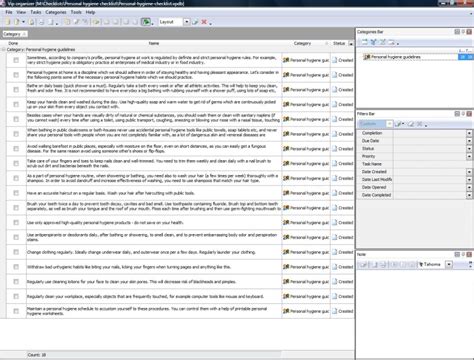 Personal hygiene checklist - To Do List, Organizer, Checklist, PIM ...