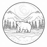 Beautiful Tundra Coloring Page  Coloring sketch template