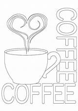 Printable Coffee Coloring Pages sketch template