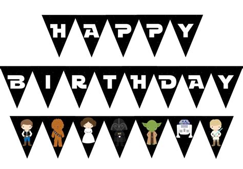 Star Wars Birthday Banner Printable Star Wars Birthday | Etsy in 2020 | Star wars party, Star ...