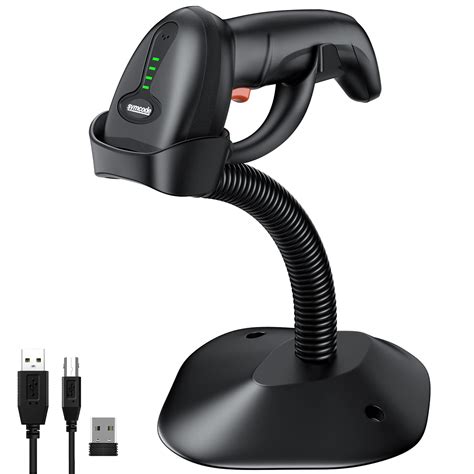 Buy Symcode Upgraded Wireless 2D Barcode Scanner with Auto-Sensing Stand,Putting on Stand to ...
