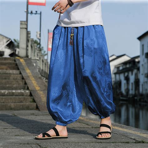 WEAIXIMIUNG Men Cargo Pants Navy Blue Mens Summer Clothes New Ice Silk ...