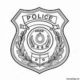 Police Badge Coloring Page  Pagescom sketch template